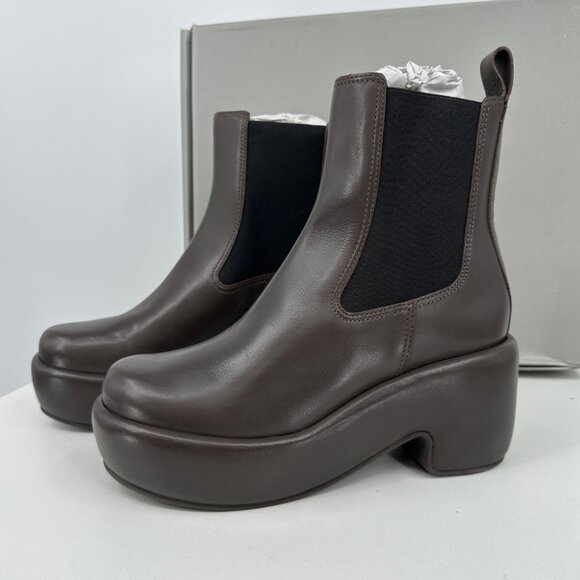 Everlane The Puffa Boot in Dark Brown size 8 Chelsea Ankle 3.25" Chunky Platform - Picture 6 of 9